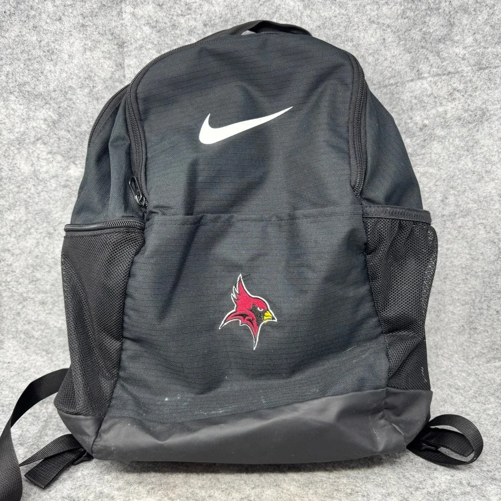 Nike Cardinals Logo Black Backpack School Travel Bag Fisher Basketball Sports